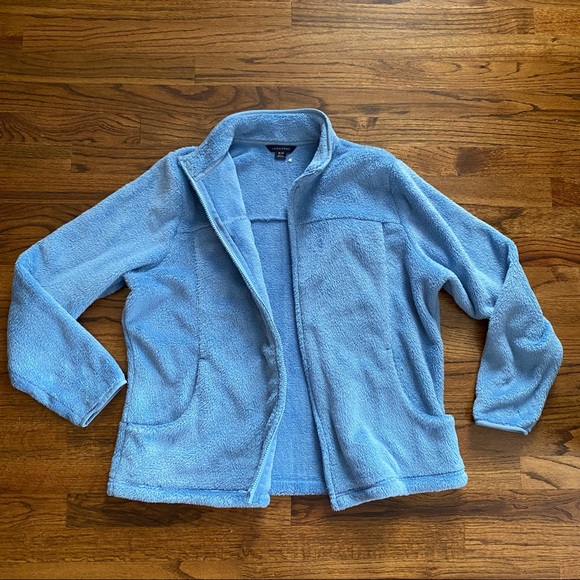Lands End Fuzzy Zip-up Jacket, Size 18-20 - Picture 2 of 6